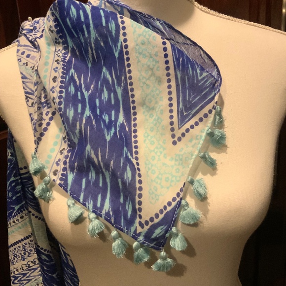Stella & Dot women’s Scarf Blue - Picture 5 of 6